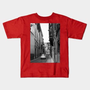 Cinquecento Fiat 500 Verona BW Kids T-Shirt